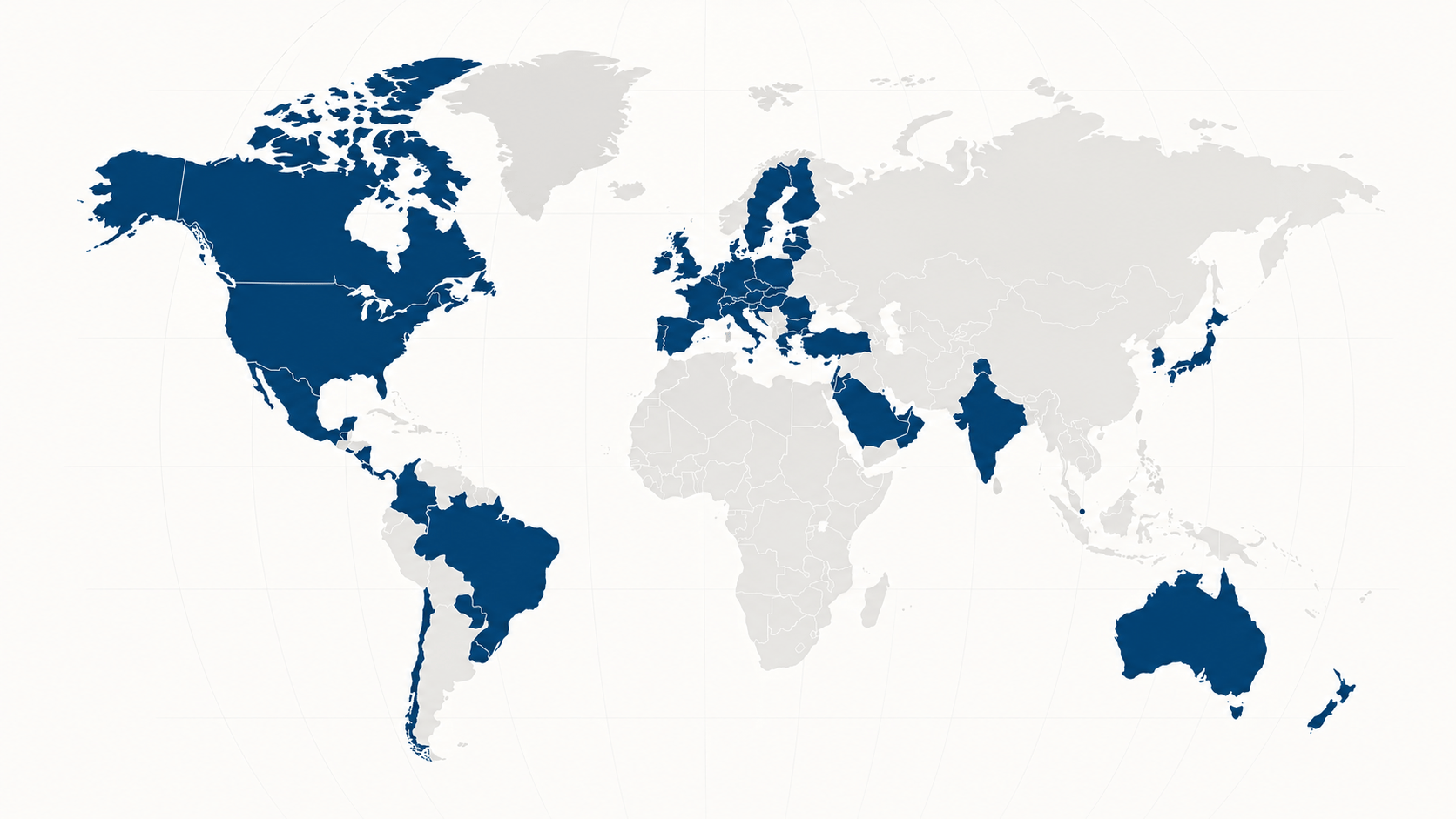 World map highlighting the countries where Mitozz is available to order.
